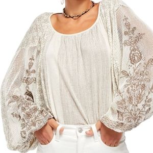 Free People Dreams Tunic Ecru Top Sz S/P